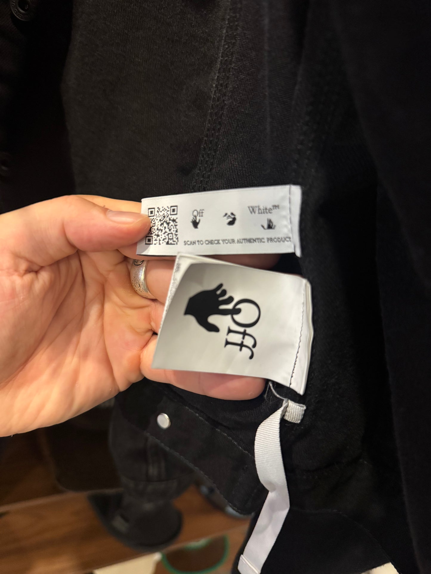 Off-White Hand Logo Denim Jacket Black (S)