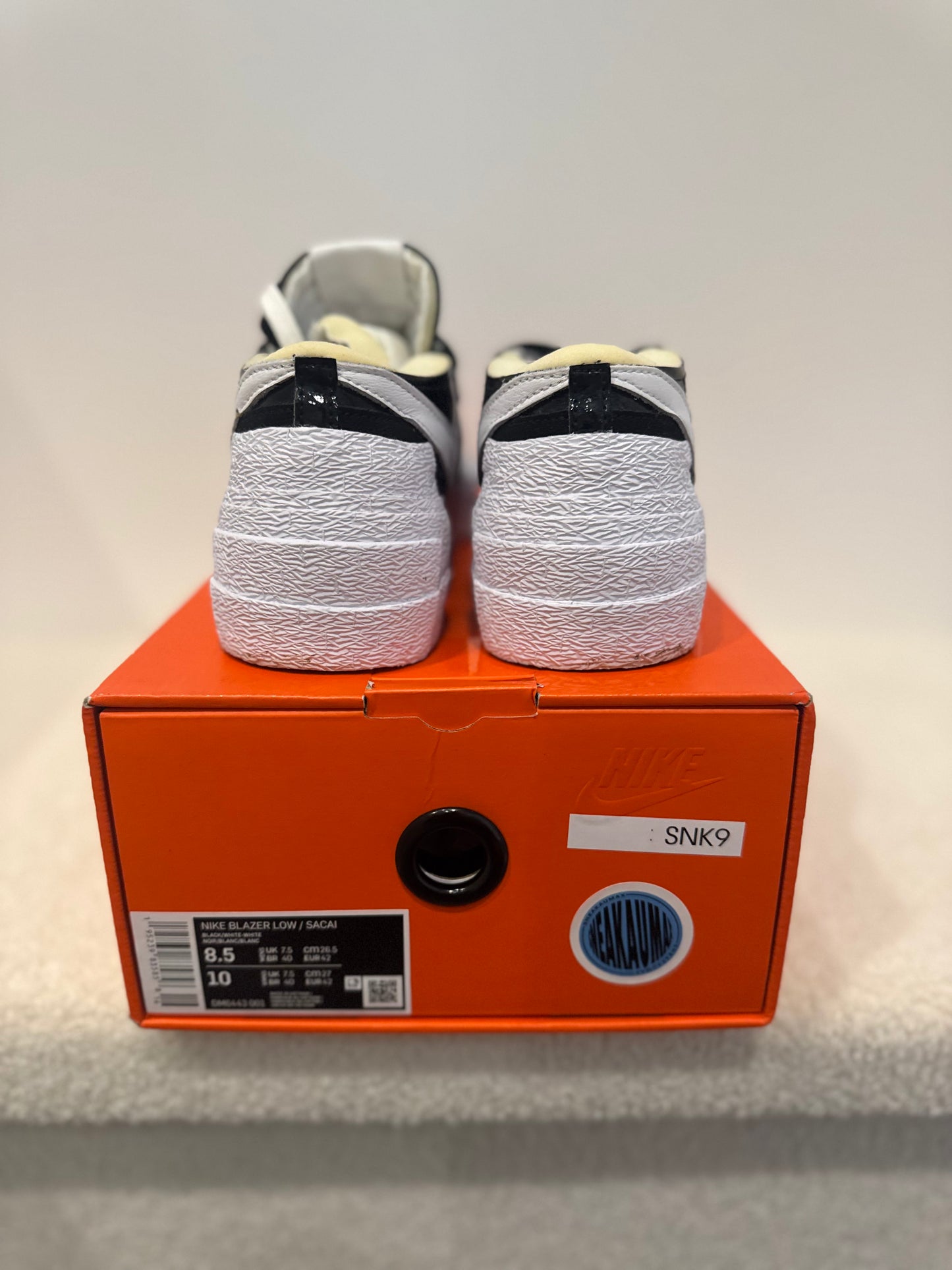Nike Blazer Low sacai Black White (42)