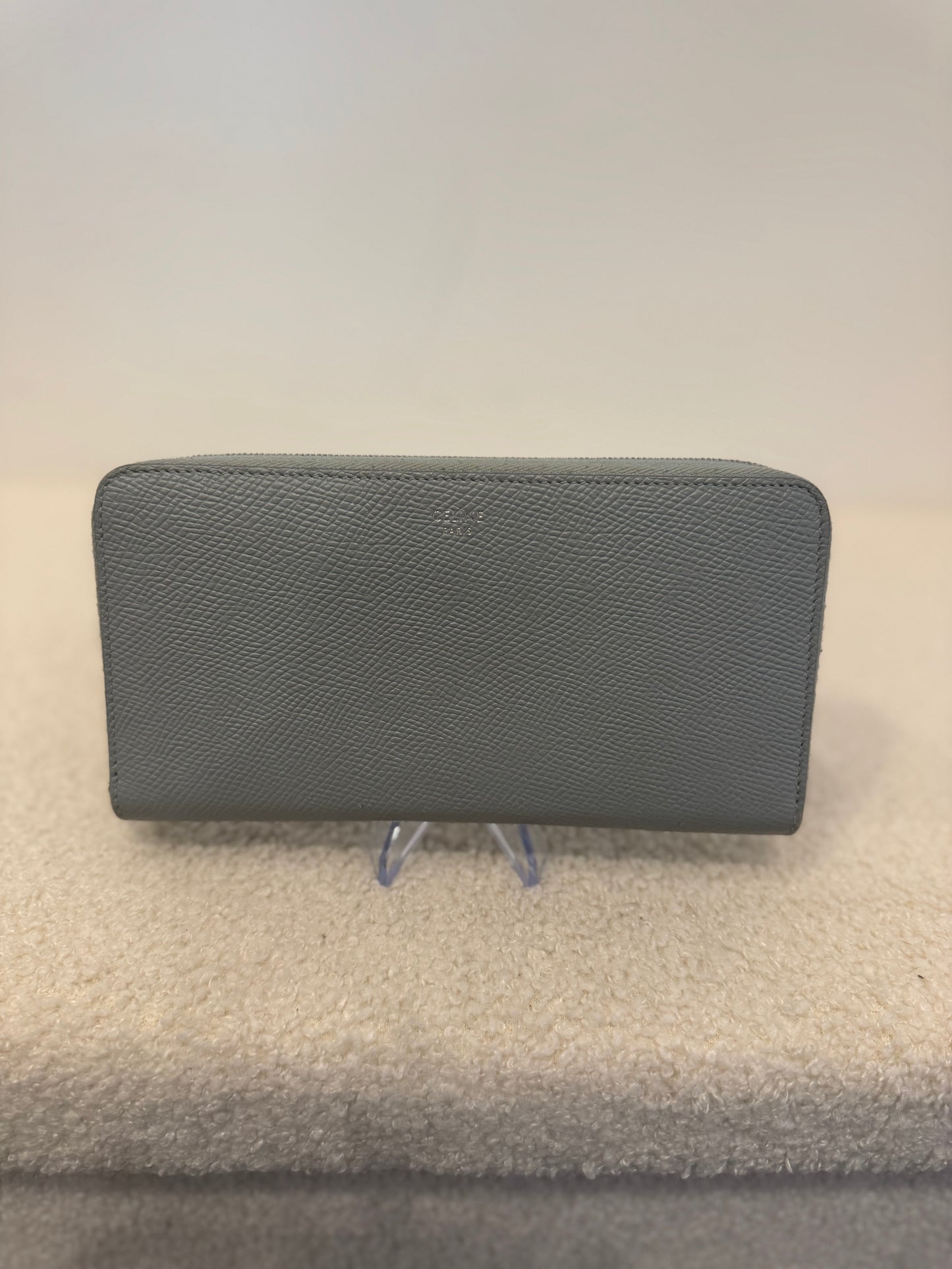 Portefeuille Zippé Gris Celine