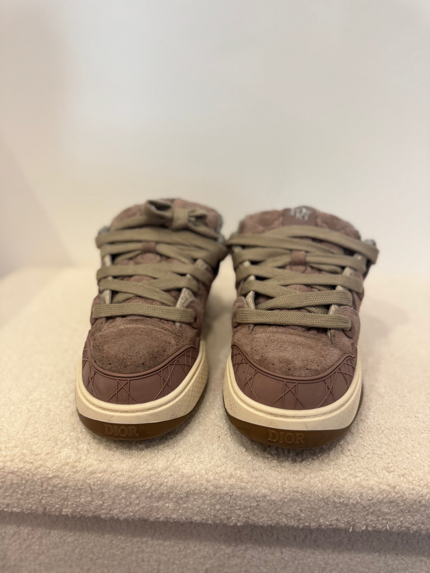 Dior B9S Skater ERL Marron Suede avec Marron et Beige Dior Oblique Jacquard (42)