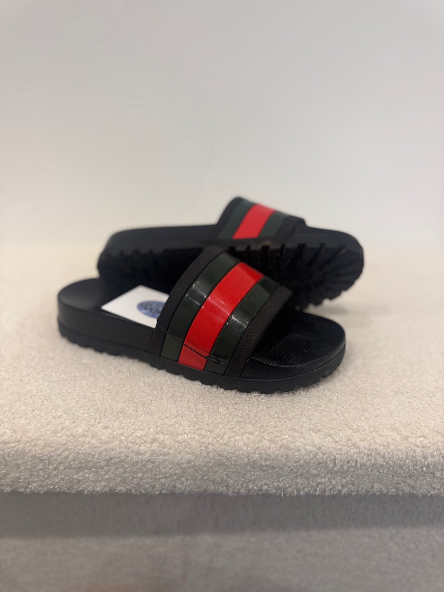 Gucci Pursuit ’72 Web Slide Black / Green / Red (40)