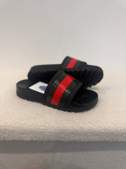 Gucci Pursuit ’72 Web Slide Black / Green / Red (40)