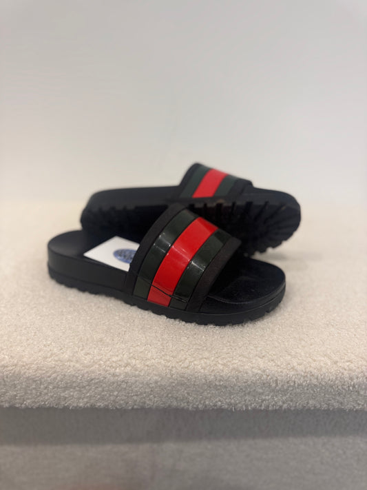 Gucci Pursuit ’72 Web Slide Black / Green / Red (40)