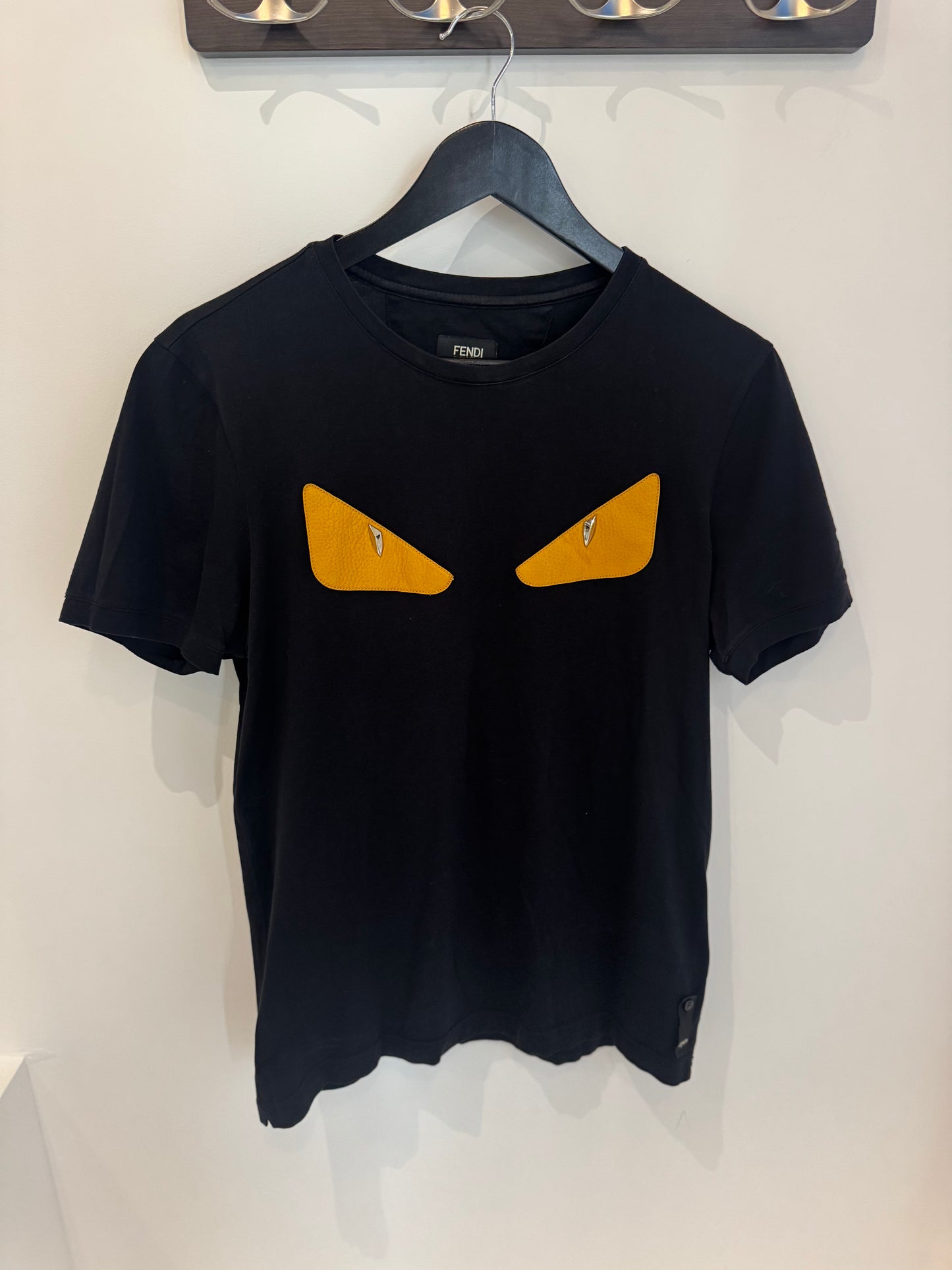 Fendi Bag Bugs Eyes T-Shirt Black (S)