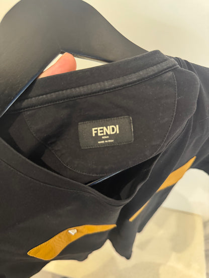 Fendi Bag Bugs Eyes T-Shirt Black (S)