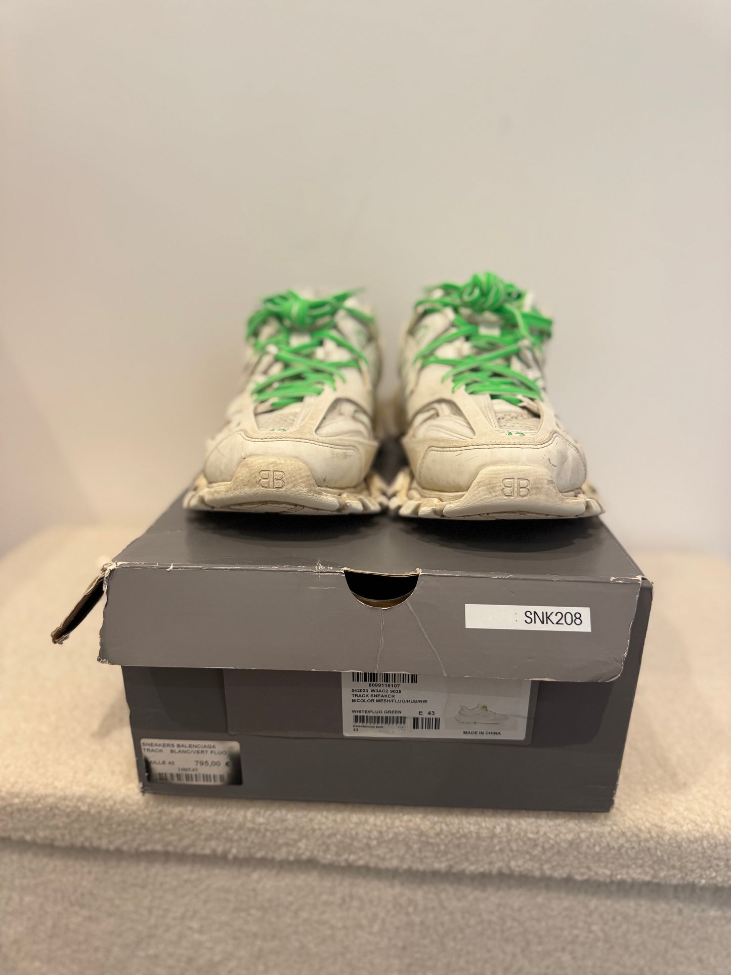 Balenciaga Track White / Fluo Green (43)