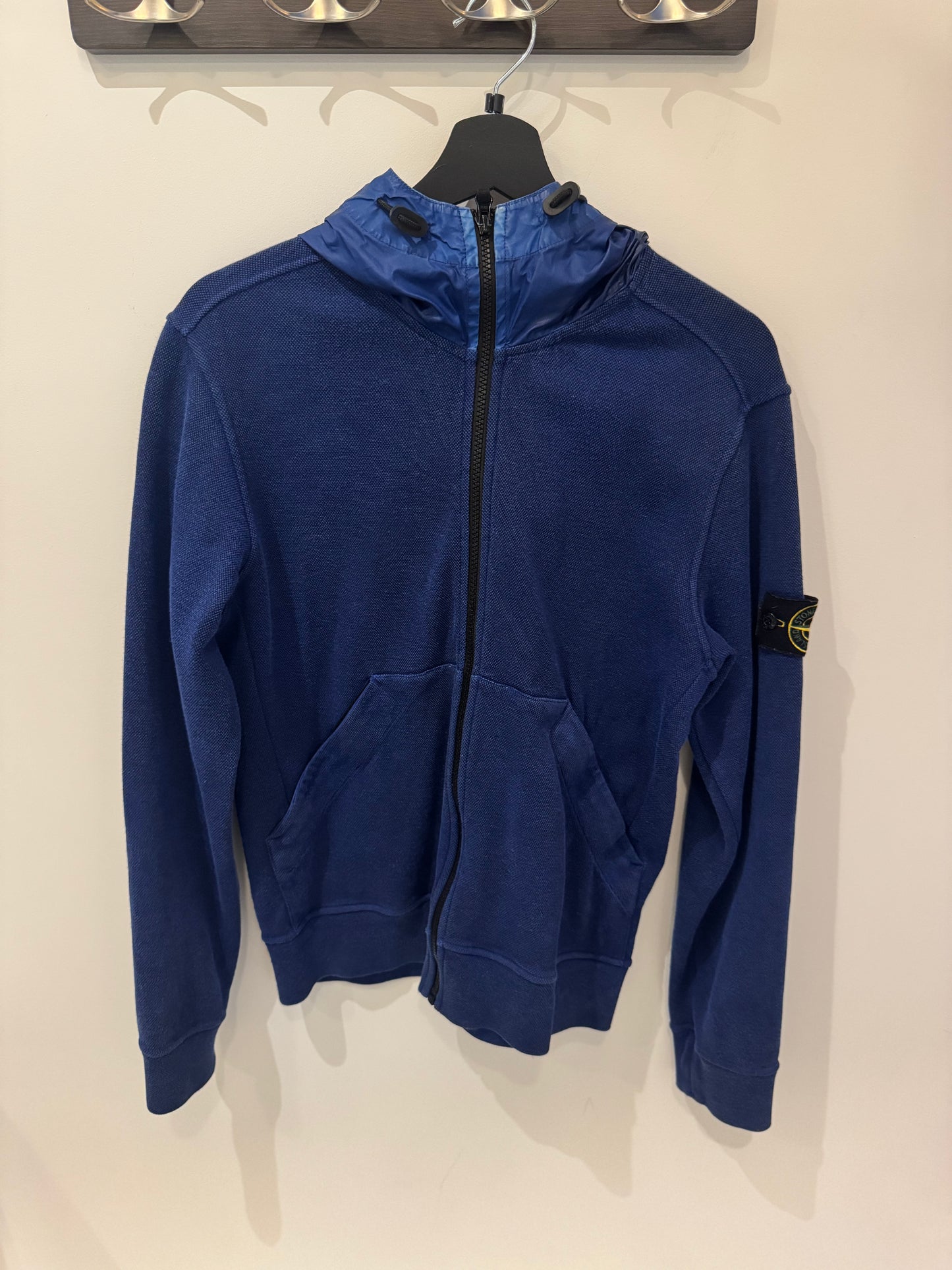 Stone Island Zip Hoodie Blue (M)