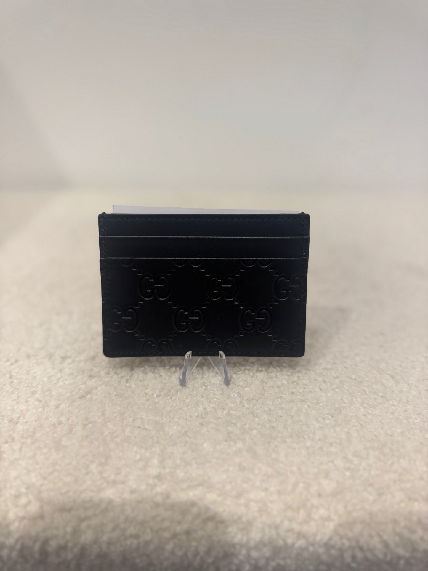 Gucci GG Embossed Card Holder – Black