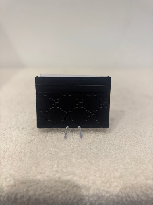 Gucci GG Embossed Card Holder – Black
