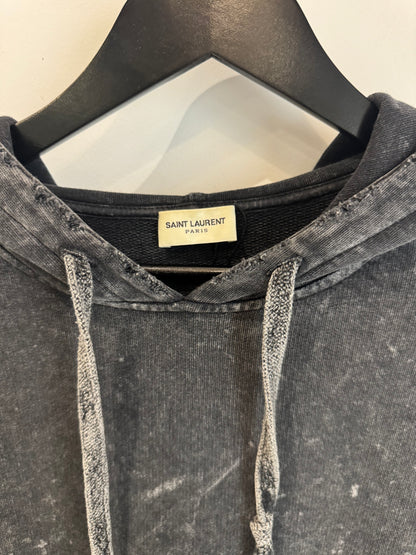 Saint Laurent Logo Hoodie Washed Black (L)