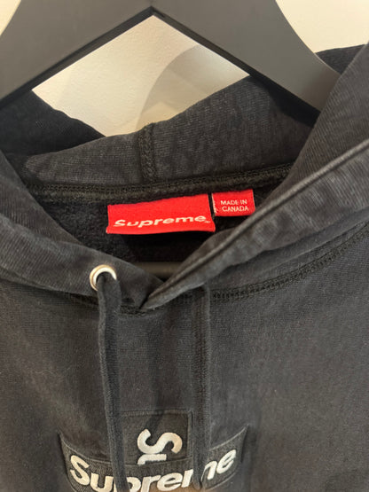 Supreme Cross Box Logo Hoodie Black (L)