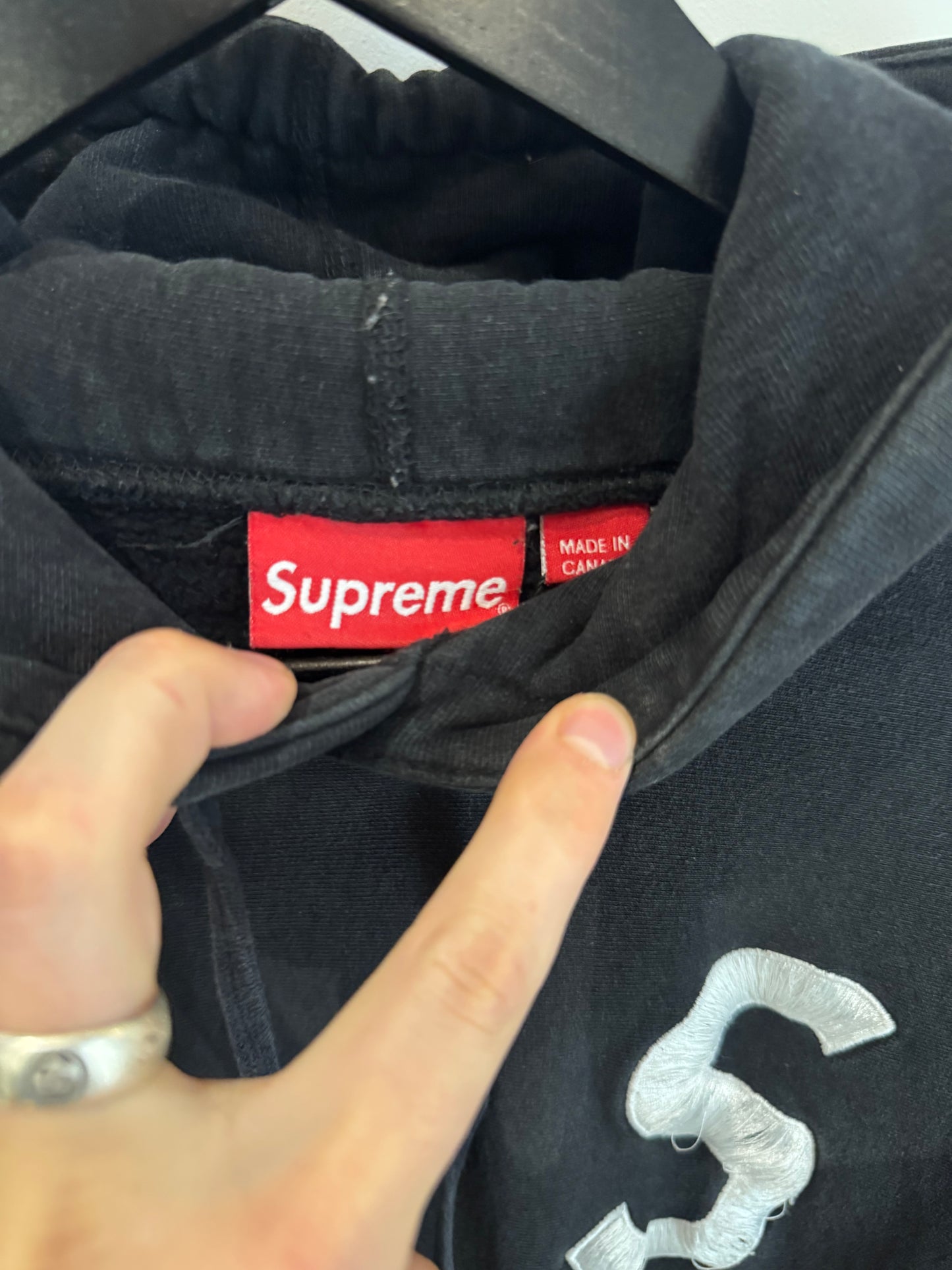 Supreme S Logo Hoodie Black (M)