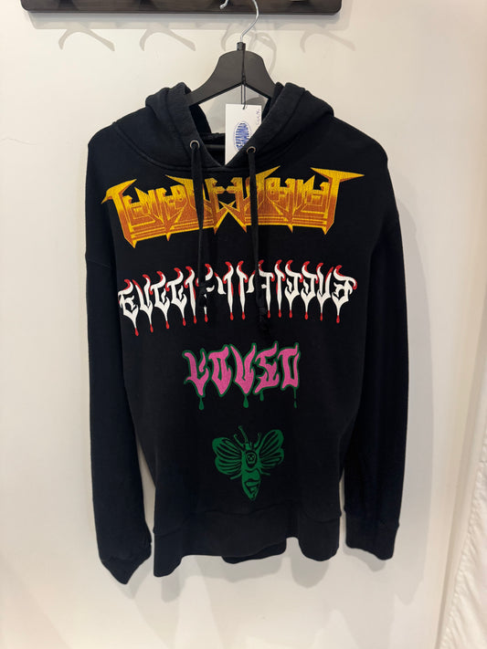 Gucci Graphic Logo Hoodie Black (S)