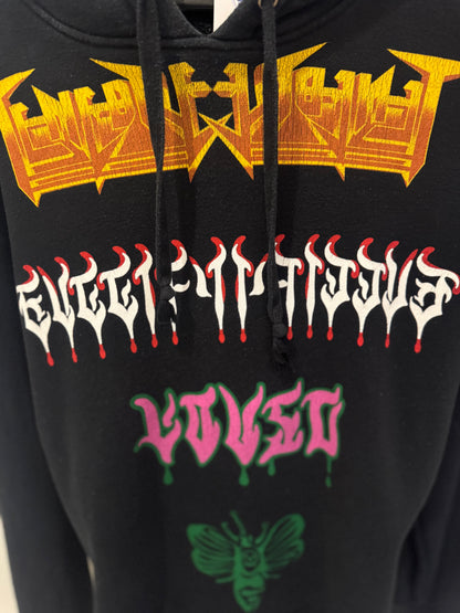 Gucci Graphic Logo Hoodie Black (S)