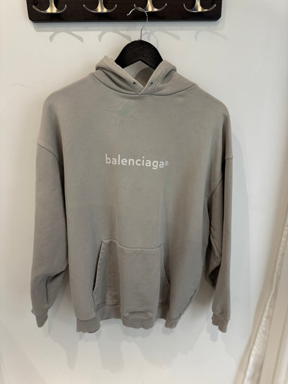 Balenciaga Logo Hoodie « Grey » (M)
