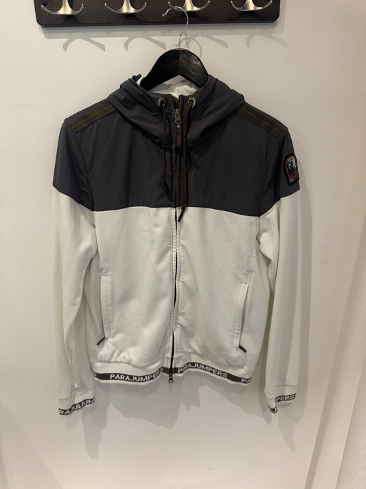 Parajumpers – Veste zippée à capuche bicolore noire et blanche (S)