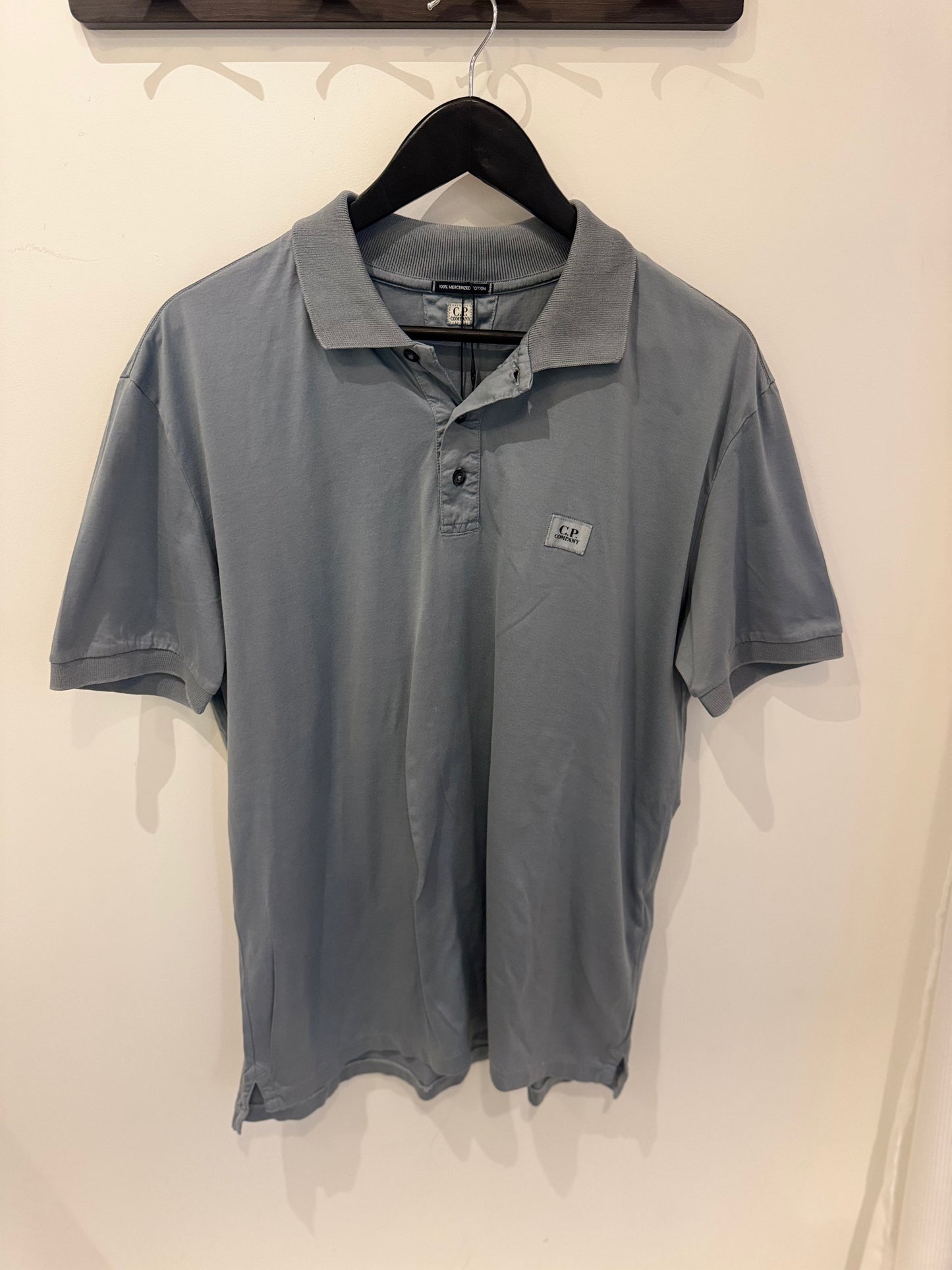 C.P. Company Polo Gris Bleu (M)