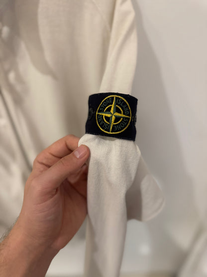 Stone Island Hoodie Zippé Blanc Cassé (XL)