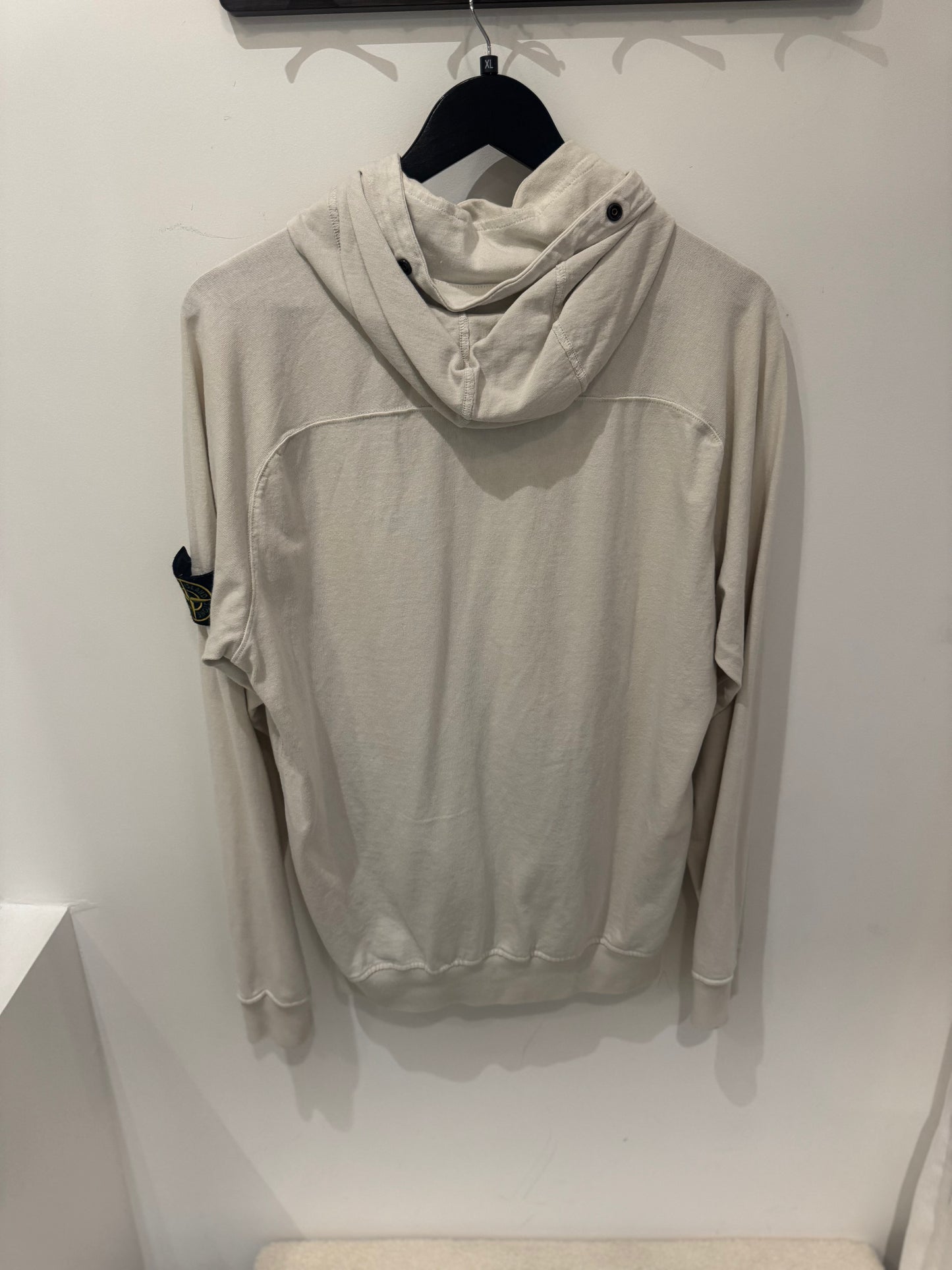 Stone Island Hoodie Zippé Blanc Cassé (XL)
