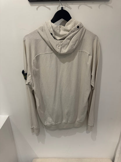 Stone Island Hoodie Zippé Blanc Cassé (XL)