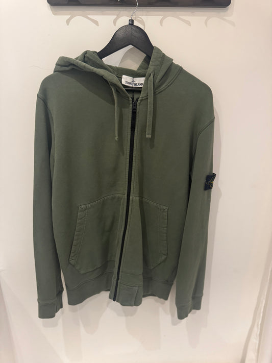 . Stone Island Hoodie Zippé Kaki (XL)