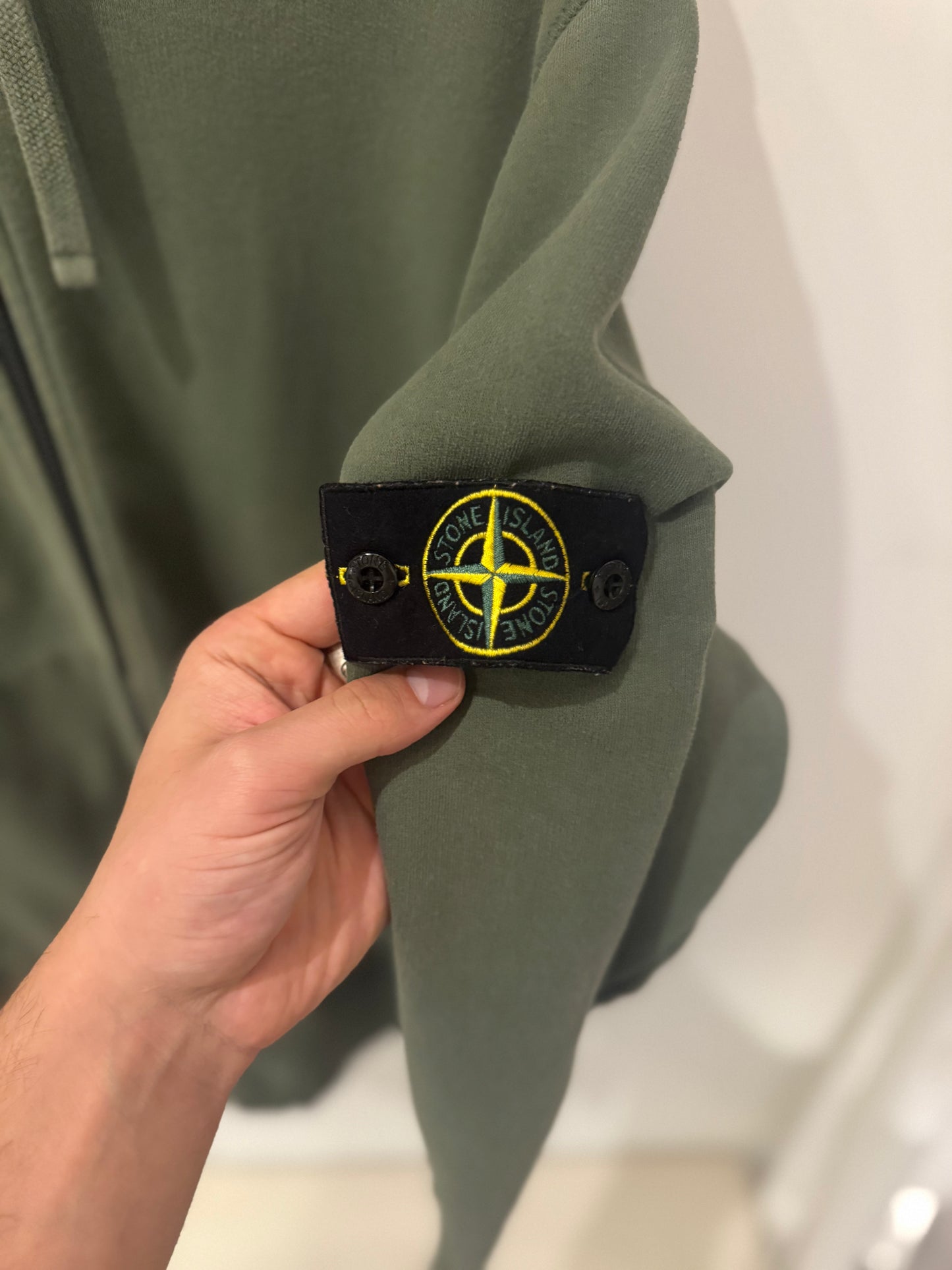 . Stone Island Hoodie Zippé Kaki (XL)