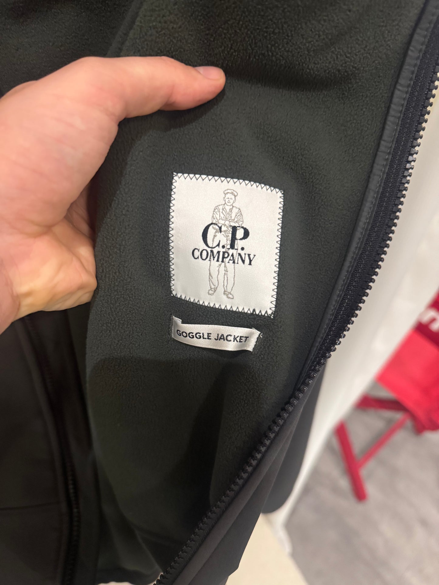 C.P. Company Softshell à Capuche Gris Anthracite (XL)