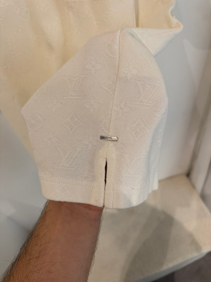 Louis Vuitton T-shirt Monogram Jacquard à poche – Blanc (S)