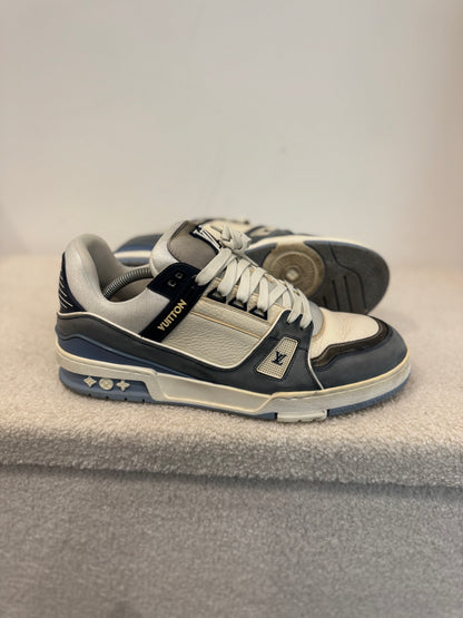 Louis Vuitton LV Trainer – White / Navy Blue (43)
