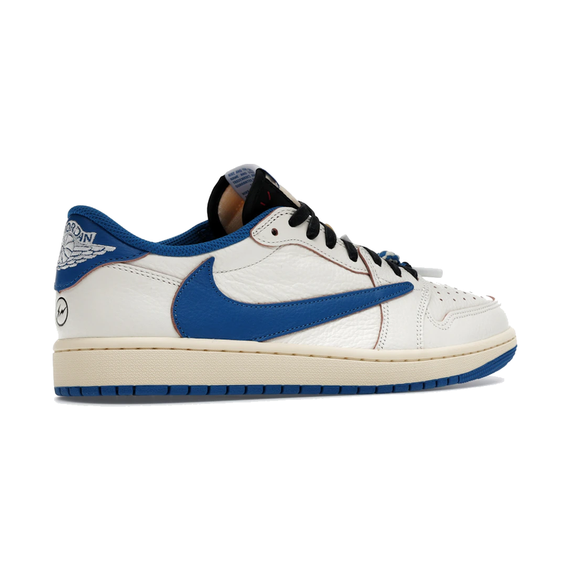 Air Jordan 1 Retro Low OG SP Fragment x Travis Scott Sail Military Blue