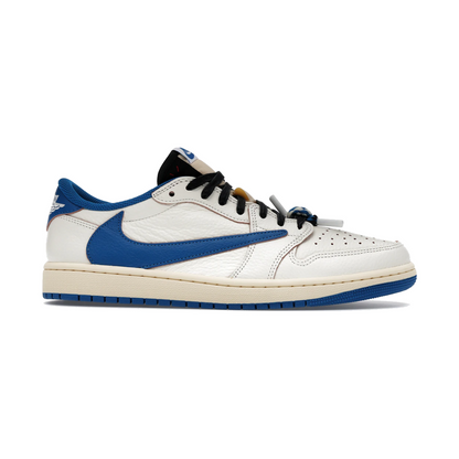 Air Jordan 1 Retro Low OG SP Fragment x Travis Scott Sail Military Blue
