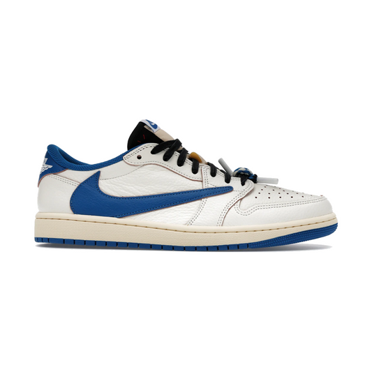 Air Jordan 1 Retro Low OG SP Fragment x Travis Scott Sail Military Blue