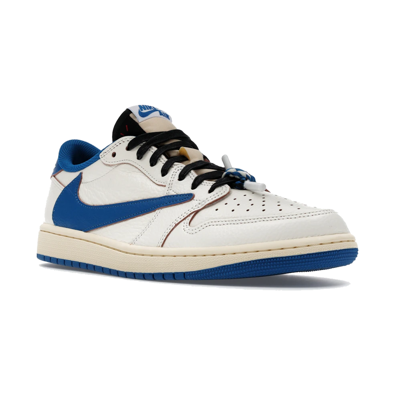 Air Jordan 1 Retro Low OG SP Fragment x Travis Scott Sail Military Blue