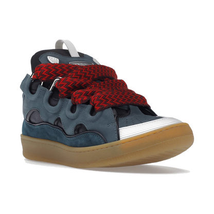 Lanvin Leather Curb Blue Grey (42)