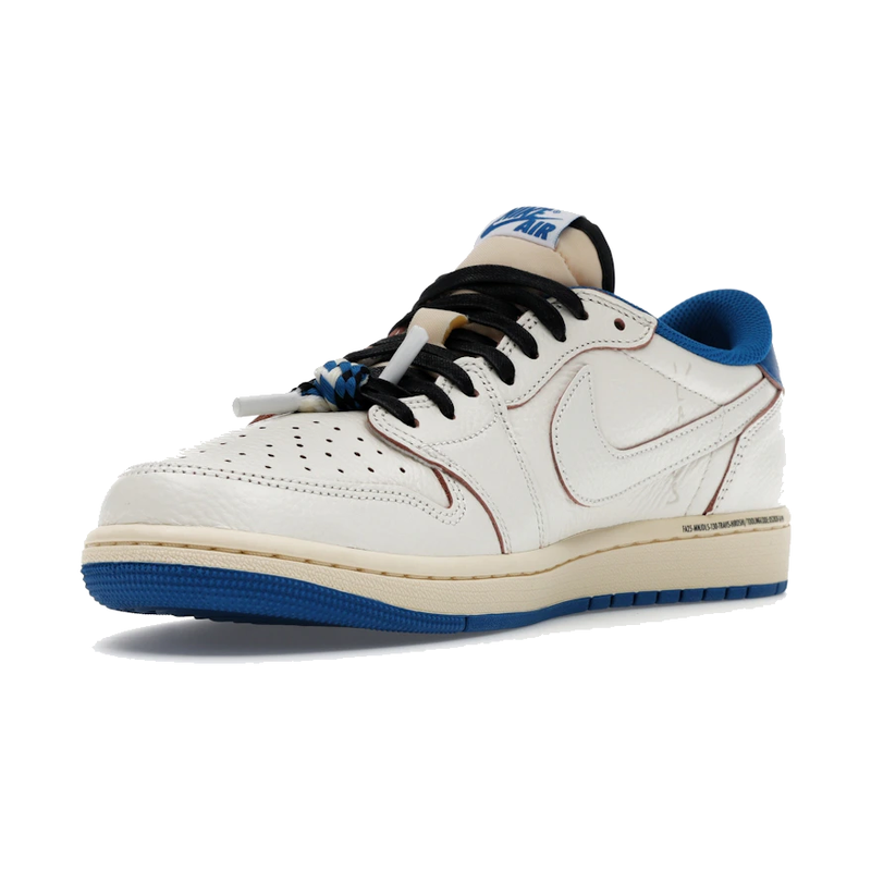 Air Jordan 1 Retro Low OG SP Fragment x Travis Scott Sail Military Blue