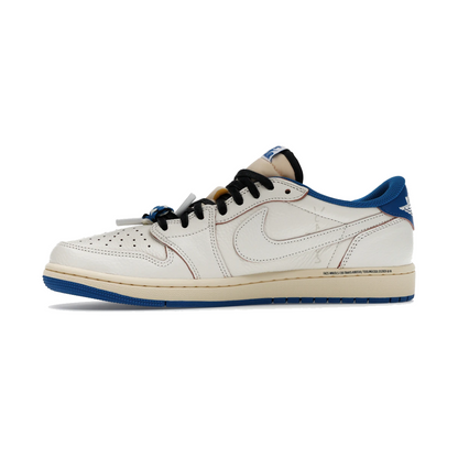 Air Jordan 1 Retro Low OG SP Fragment x Travis Scott Sail Military Blue