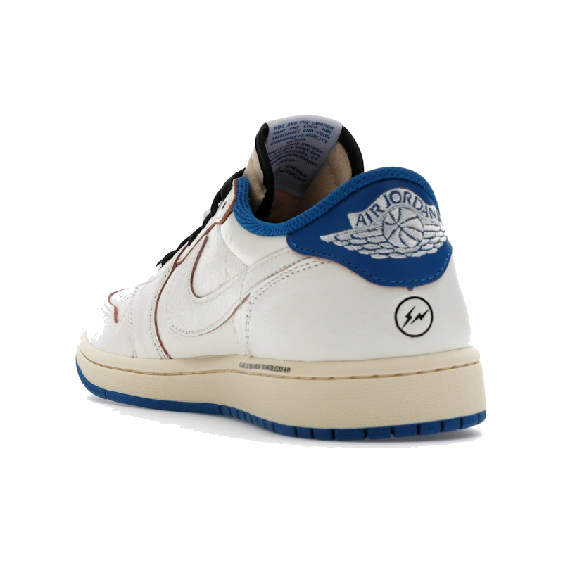 Air Jordan 1 Retro Low OG SP Fragment x Travis Scott Sail Military Blue